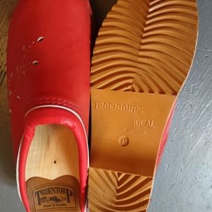 Red Troentorpe Swedish Clogs New without tags. Size 8